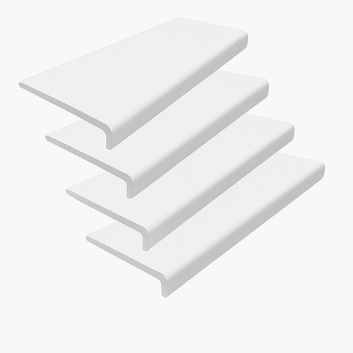 White upvc window sill cover - white,